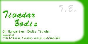 tivadar bodis business card