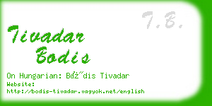 tivadar bodis business card